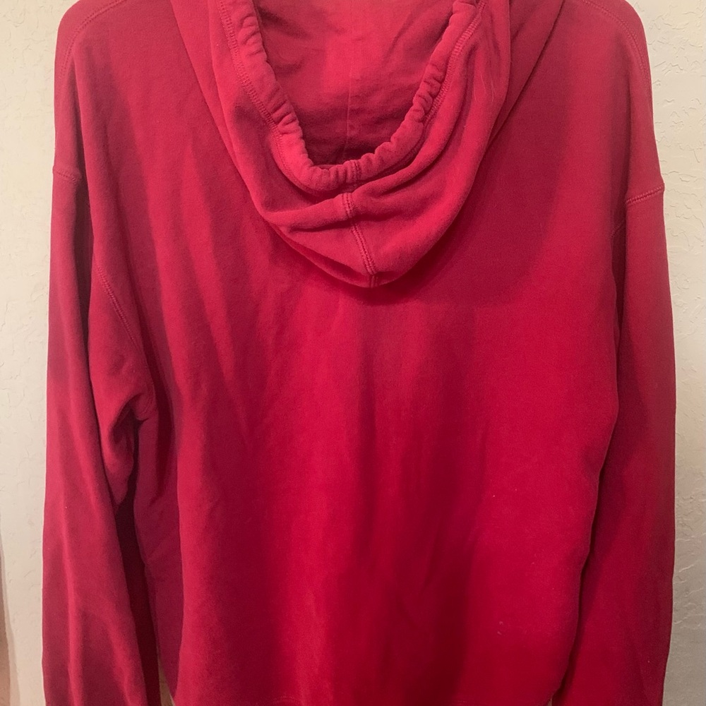 Coors Light red full zip up Hoodie M Sweatshirt Jacket Coors appliqué detail - Picture 3 of 6